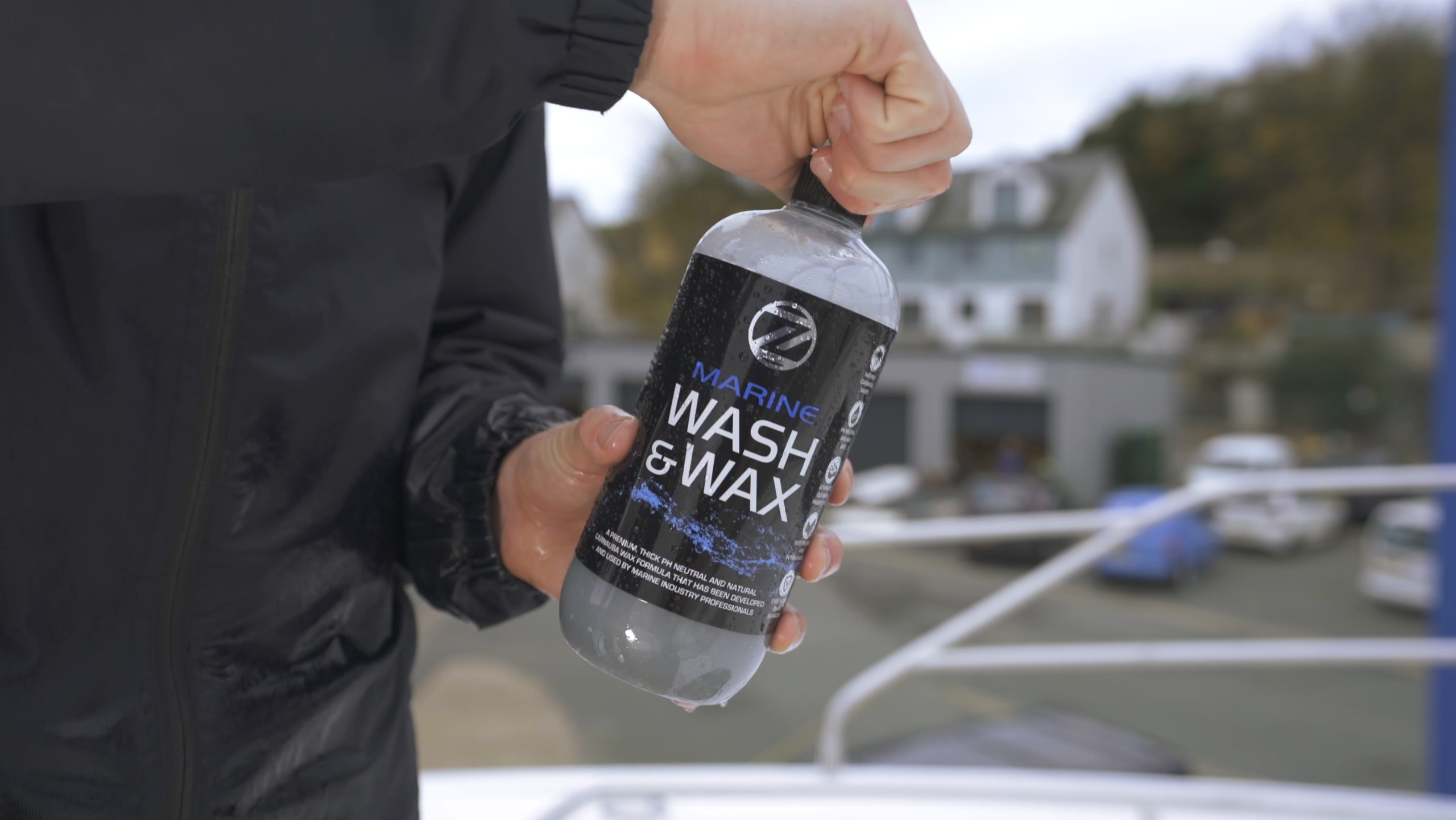 Zenith Marine branded yacht washdown products with carnauba wax soaps